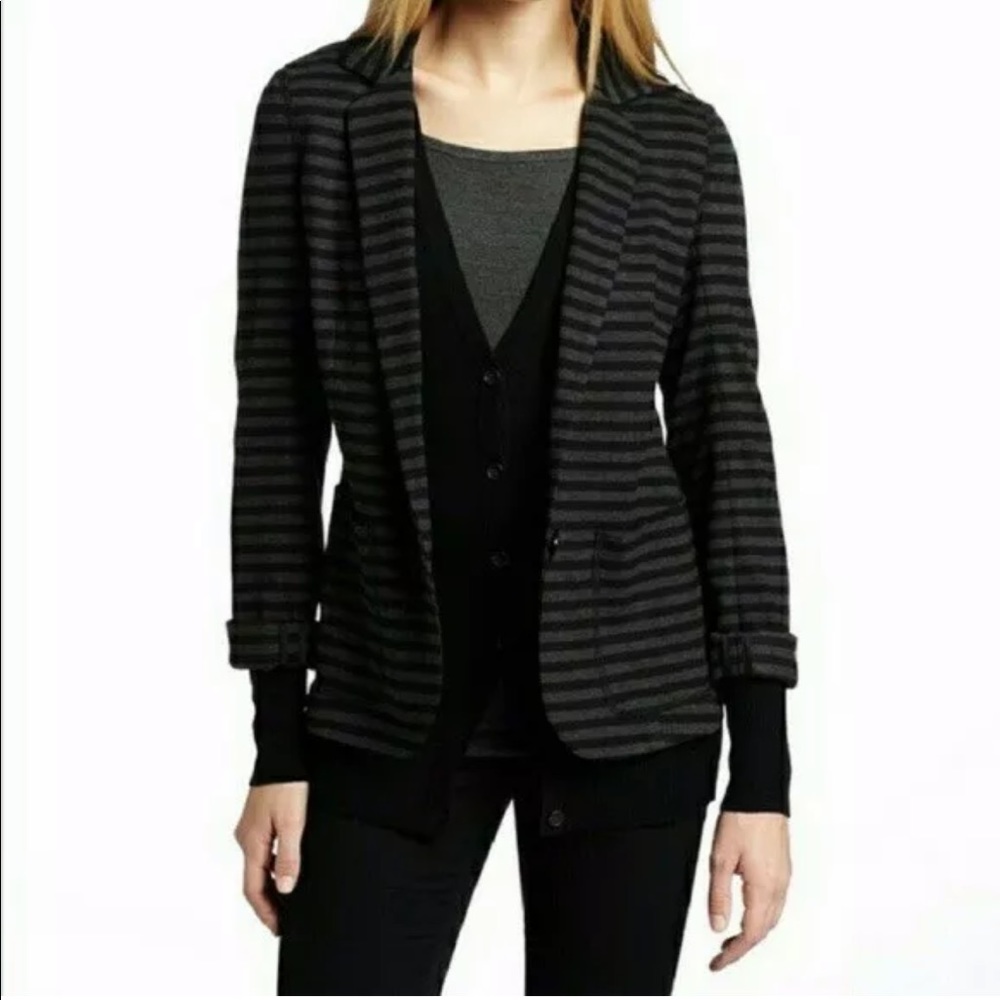 Bailey 44 stripe blazer with built in cardigan s